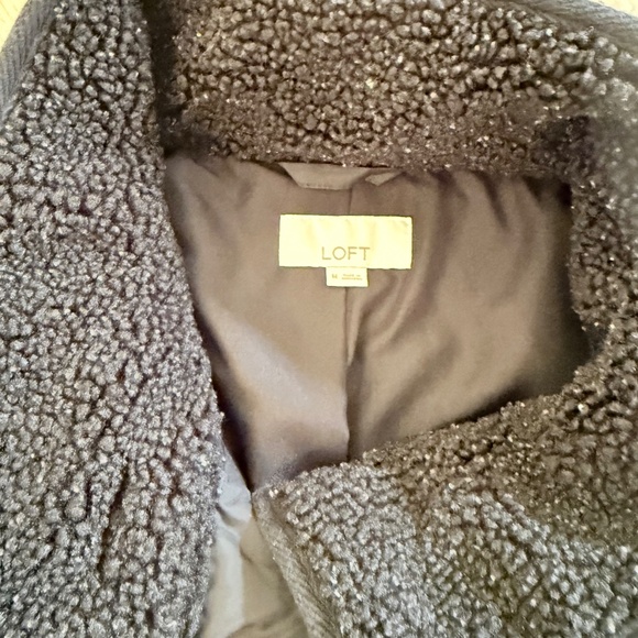 LOFT SHERPA QUILTED JACKET MEDIUM BLACK - Picture 8 of 8